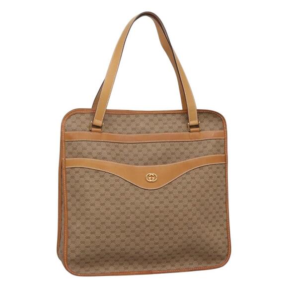 GUCCI Micro GG Supreme Tote Bag Pvc Beige - Picture 1 of 16